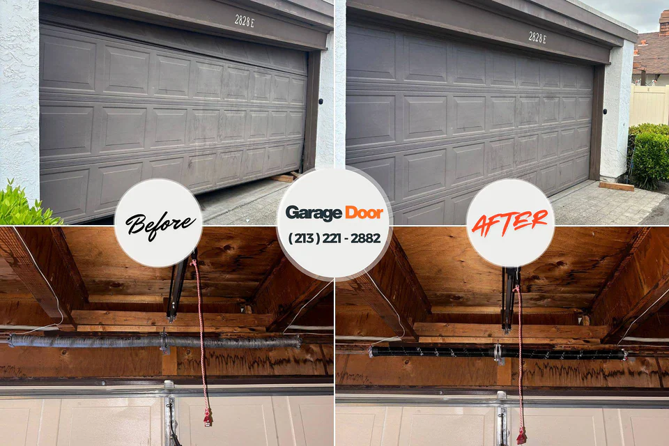 Before and after: garage door repair Wurtsboro Hills, NY